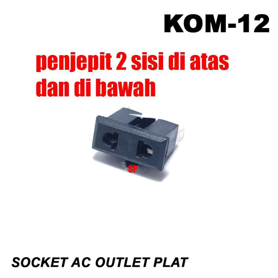 Jual Socket AC Outlet plat KOM12 SP body chassis female steker