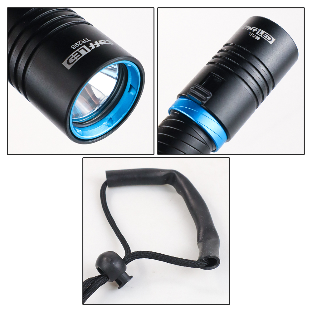 TaffLED Senter LED Diving Flashlight Waterproof L2 3800 Lumens - TR298