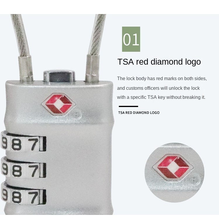 CoolCell Gembok Koper Angka 3 Digit Suitcase Password TSA Lock - TSA201