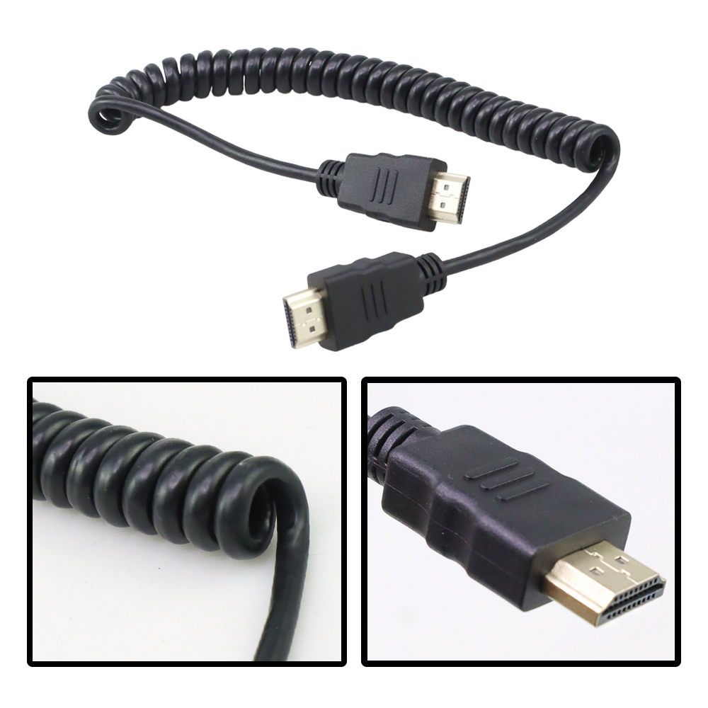High Speed HDMI to HDMI Coil Cable Gold Plated 1.3M - SGS