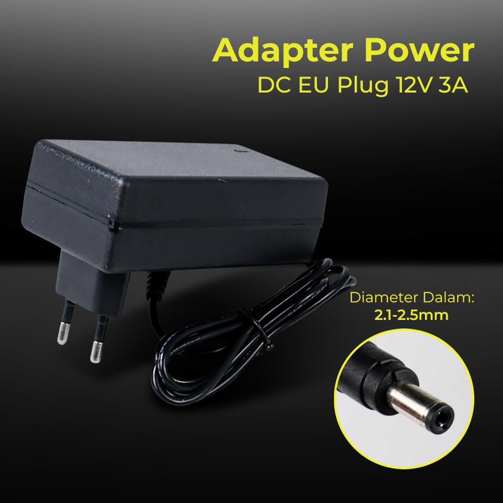 Lincoiah Adaptor Power Supply Converter AC to DC 12V 3A EU Plug - RY-1230