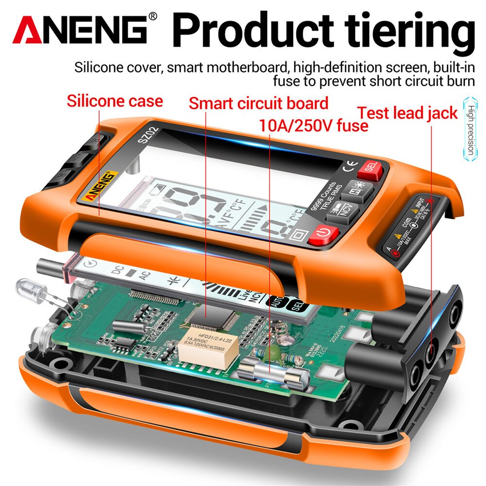 ANENG Digital Multimeter Multitester Voltage Tester Burn Proof - SZ02