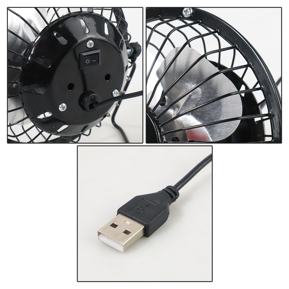 SANHUAI Kipas Angin Meja Portable Desk Table Fan USB 5.3 Inch 2.5W - A18