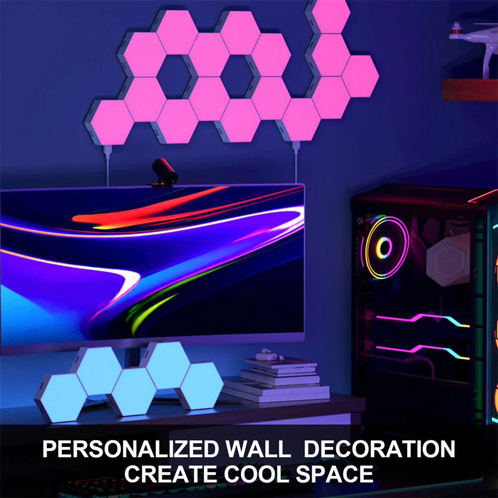 Yabstrip Lampu Hias Hexagonal LED RGB Smart App Control 10 PCS - HD003
