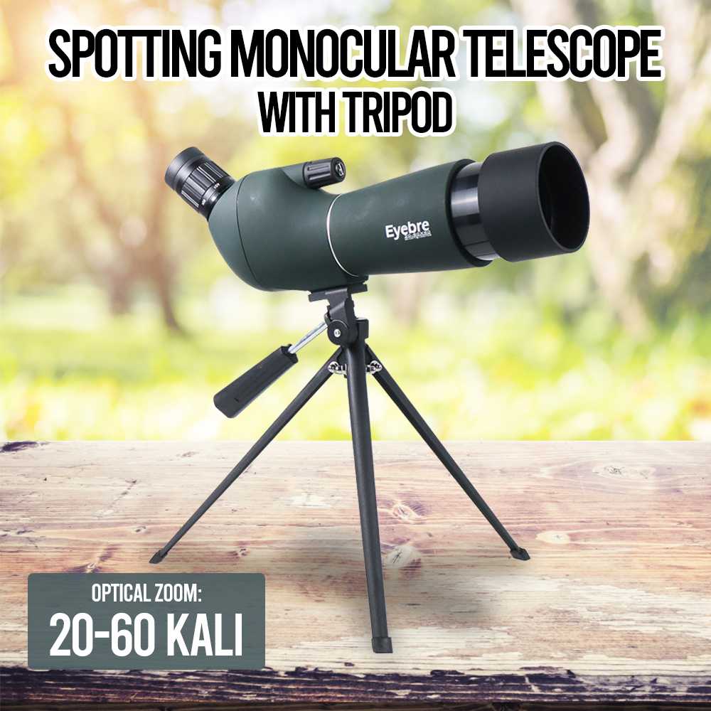 Jual Eyebre Spotting Monocular Telescope with Tripod 2060x60