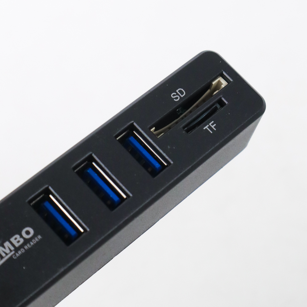 Kebidu Portable USB Hub 3 Port with Card Reader - MUP256
