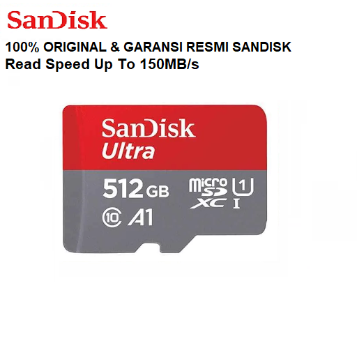 Jual Sandisk Ultra A1 Microsd 120mb/s 32gb 64gb 128gb 256gb 512gb Di Seller VLen Shop - Tanjung