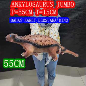 MAINAN DINOSAURUS ANKYLOSAURUS SUPER JUMBO BESAR BONEKA DINO KARET