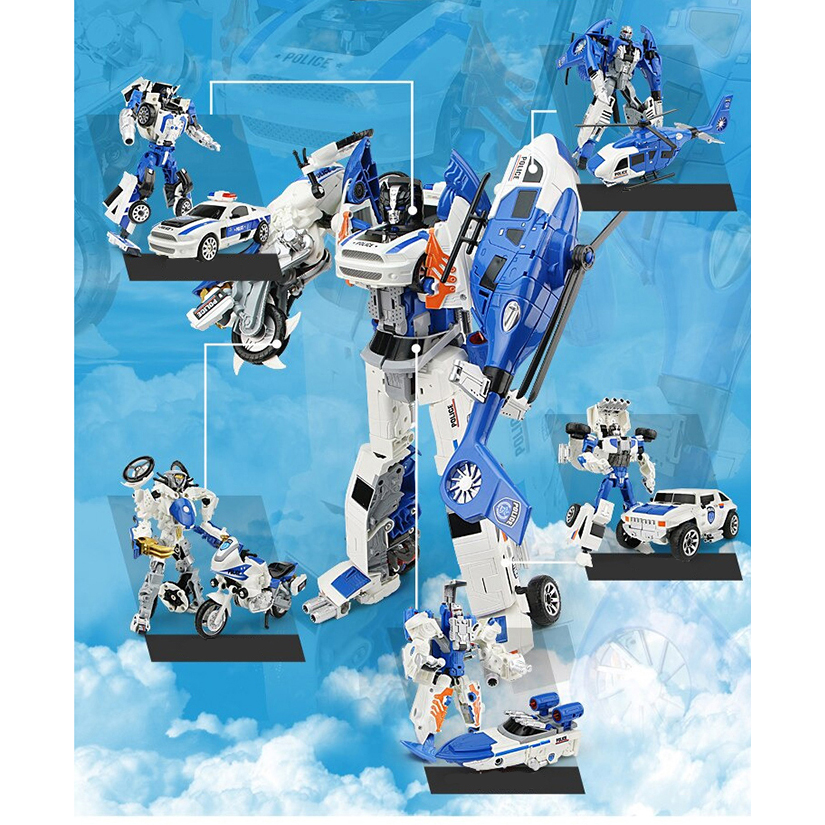 KY Mainan Action Figure Helikopter Transformer Deformation Robot - KY80307L