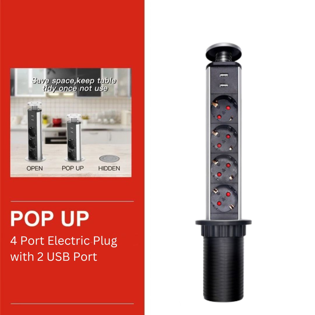 YYJSDZ Stop Kontak Tanam Pop Up Electric Plug Socket with USB Port - CF2US
