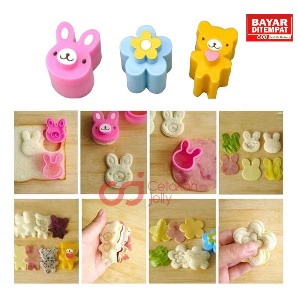 Jual CJ Bear Rabbit Flower Bread Sandwich Cutter | Jakmall.com