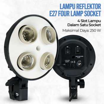 Andor Lamp Holder 4 Socket E27 for Softbox Studio 250W - SLH3