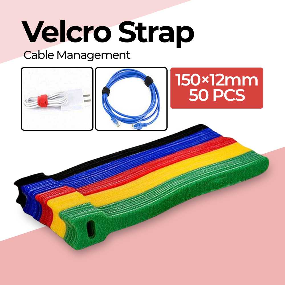 Jual Yoss Velcro Strap Cable Management 150x12mm 50 PCS YS50