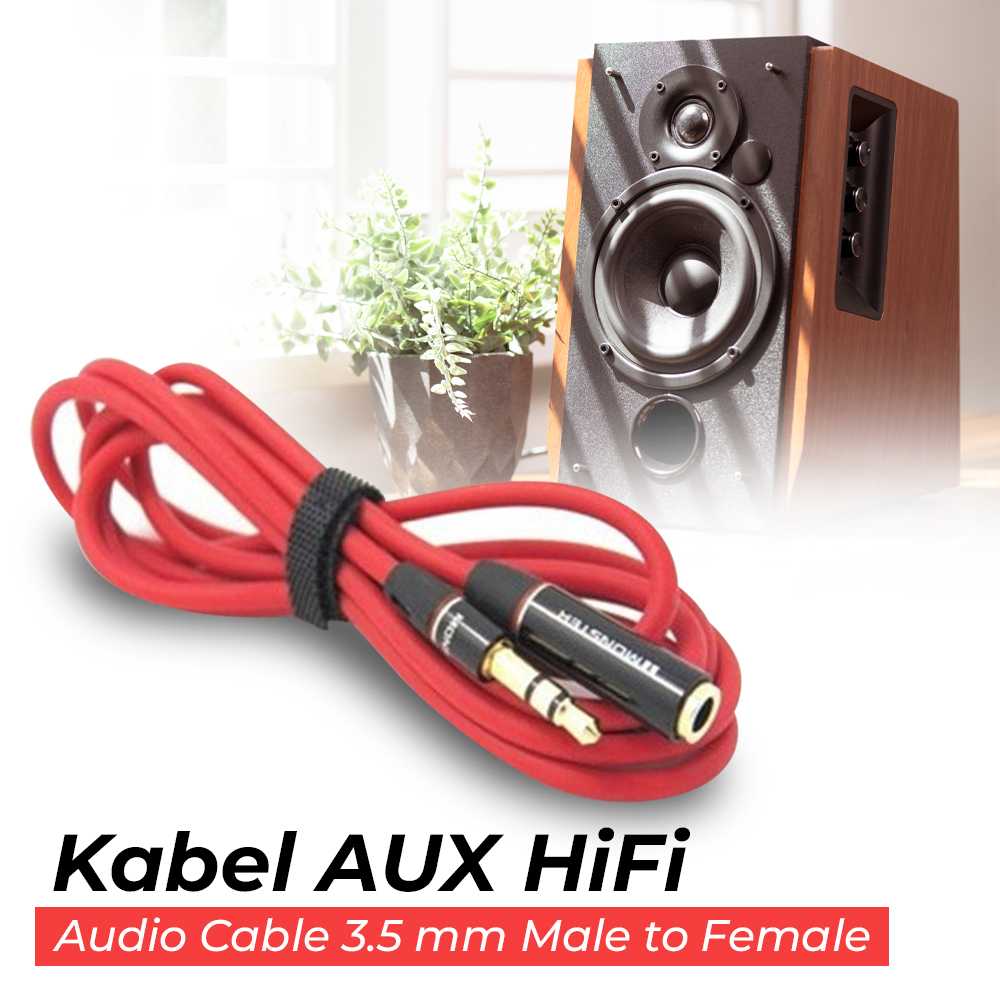 Jual MONSTER Kabel AUX HiFi Audio Cable 3.5 mm Male to Female