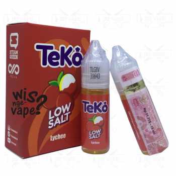 Teko Low Salt Lychee 15ml - Salt Nic Liquid by Teman Koki x Preva