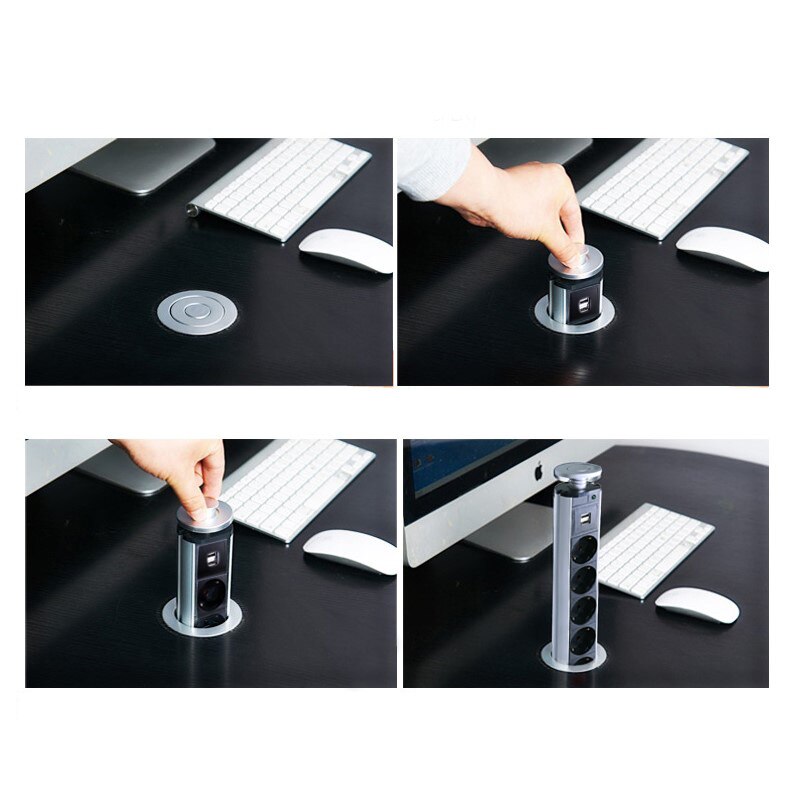 YYJSDZ Stop Kontak Tanam Pop Up Electric Plug Socket with USB Port - CF2US