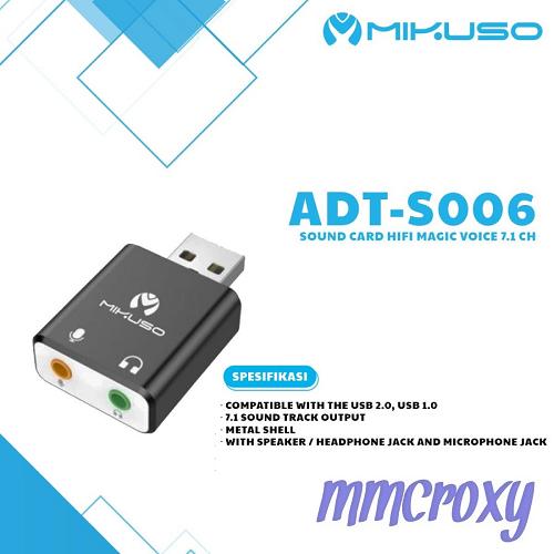 SoundCard USB Mikuso ADT-S006 Hifi Magic Voice 7.1ch