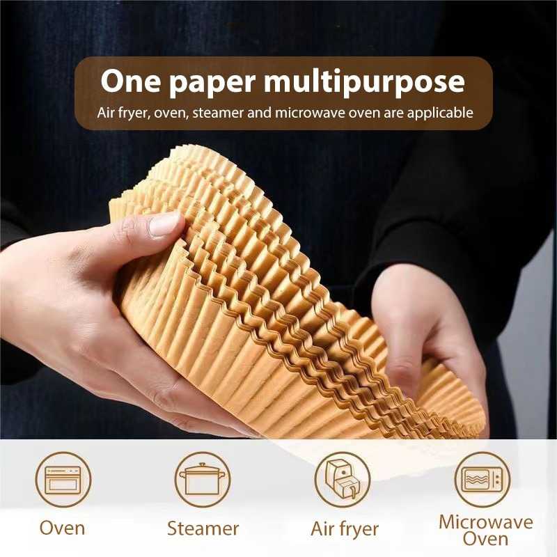 One Two Cups Kertas Alas Air Fryer Paper Liner Oilproof 16cm 50 PCS - MK5 - Gambar 3
