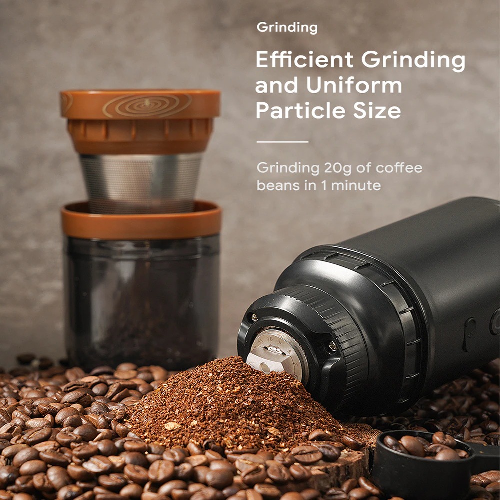 iCafilas Alat Penggiling Kopi Elektrik Coffee Grinder 2in1 Dripper - FK13