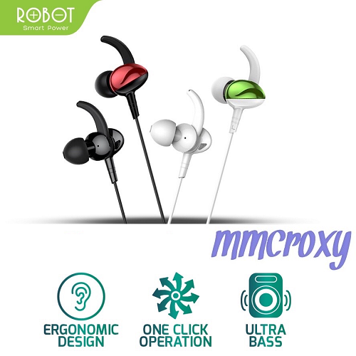 Jual Robot RE801 Headset Wired Stereo Earphone HighDefinition