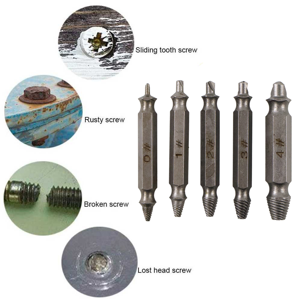 DIZAINLIFE Set Mata Bor Extractor Broken Screw Remover 5 PCS - TL105