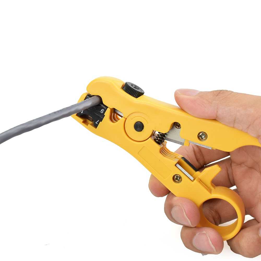 NEWACALOX Stripping Tool Kabel UTP STP Coaxial LAN Cable Wire Cutter - HT-352