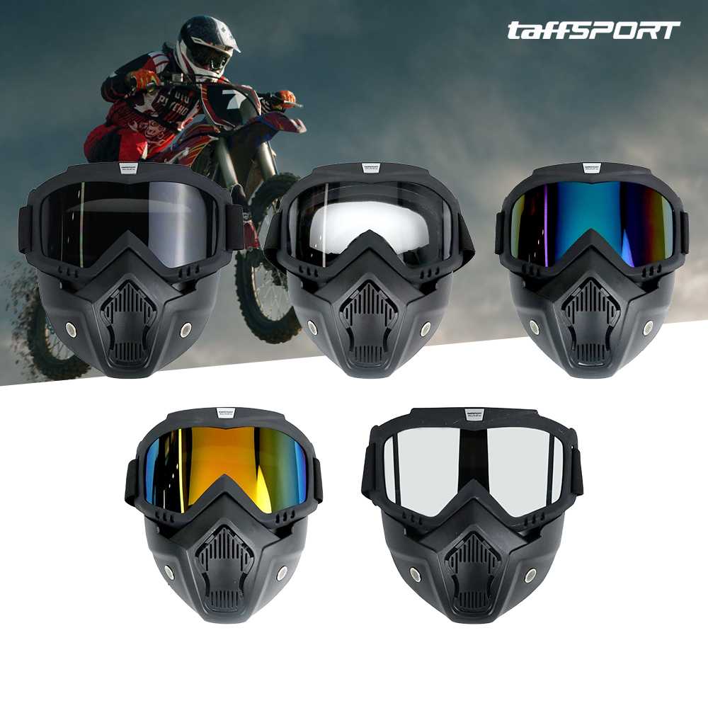 TaffSPORT BOLLFO Kacamata Goggles Mask Motor Retro Windproof - MT-04 - Gambar 6