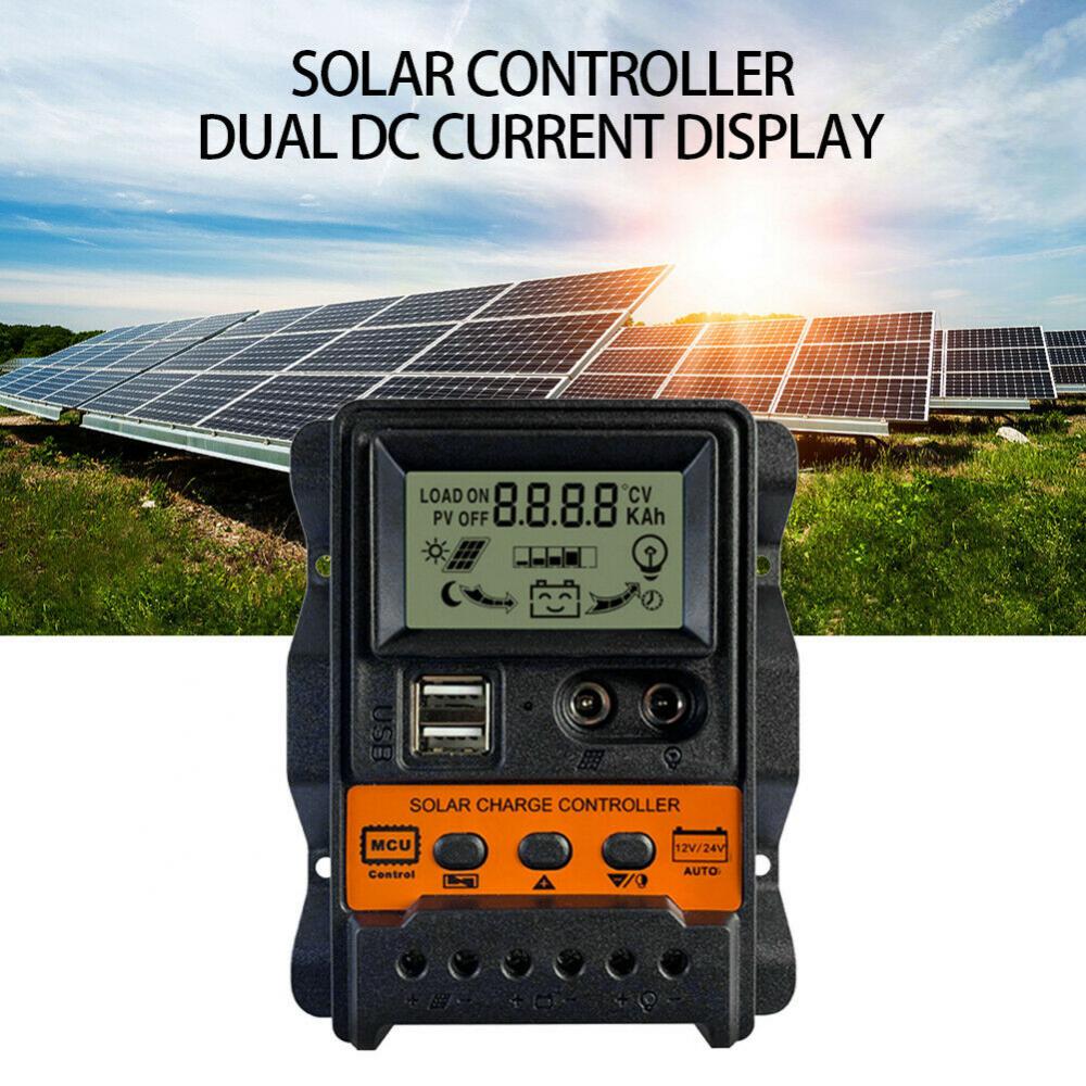 Aubess Solar Charge Controller LCD PWM Battery Regulator 12V/24V 30A - K-1688