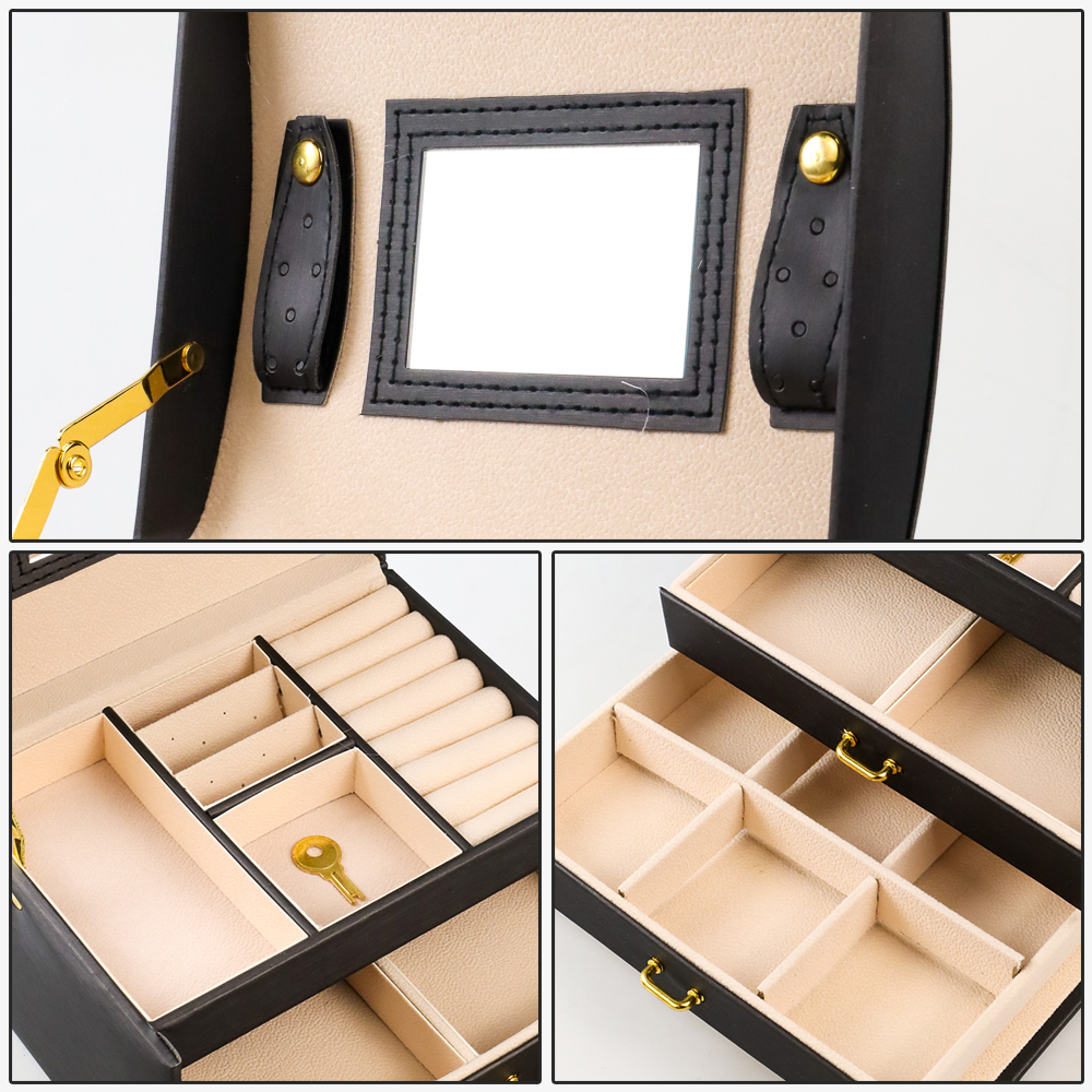 DINIWELL Kotak Penyimpanan Perhiasan Jewelries Safety Box 3 Layer - C468