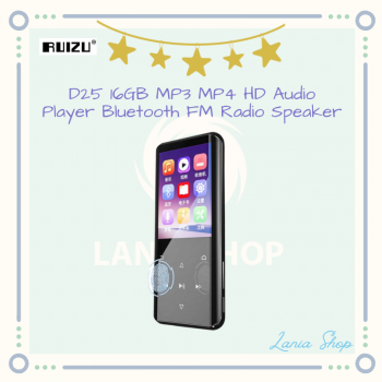 RUIZU D25 16GB MP3 MP4 HD Audio Player Bluetooth FM Radio Speaker
