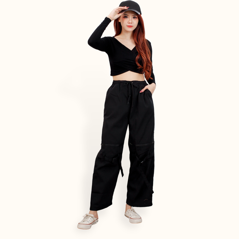 Celana Hypebeast Loose Fit Pants Streetwear Techwear - Jfashion Quen