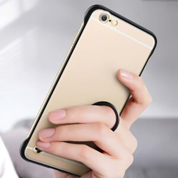 Iphone 6 / 6s Case Frameless Transparant Stand Ring Casing