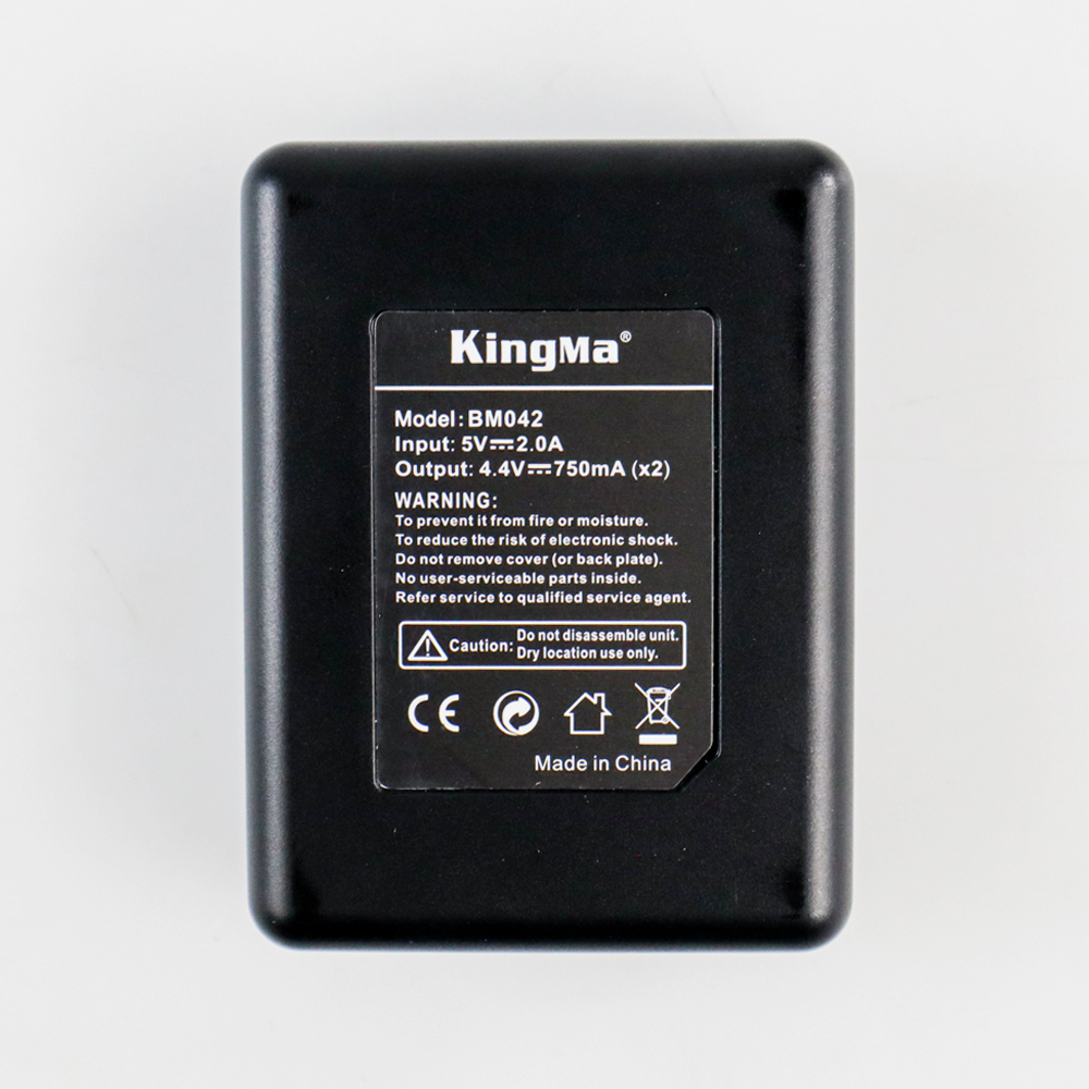 KingMa Charger Baterai Micro USB Type C 2 Slot for GoPro Hero 5 - BM042