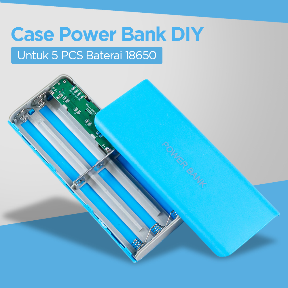 VBESTLIFE Power Bank DIY Case Dual USB Port 5 PCS 18650 Flat Top - YDJ-009HX
