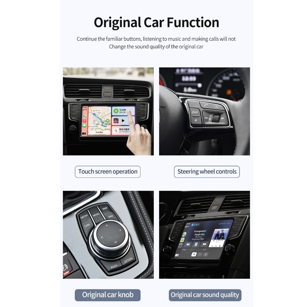 Carlinkit Wireless CarPlay Dongle Adapter Bluetooth Head Unit - CPC200-U2W Mini