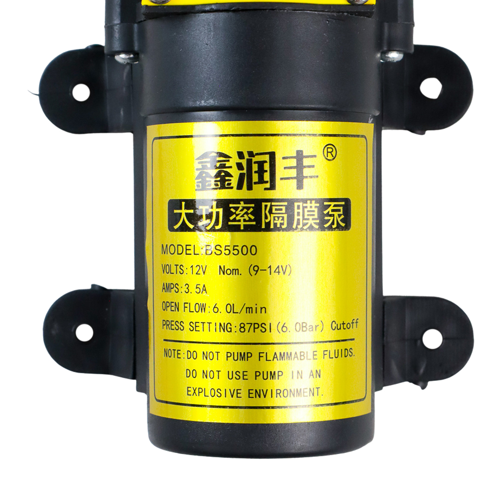 SINLEADER Pompa Air Elektrik High Pressure Diaphragm Pump 6.0L 12V PSI - BS5500