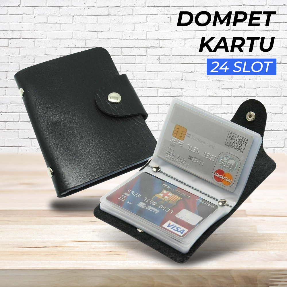Dompet Kartu Minimalis Card Wallet Kulit PU 24 Slot - C170
