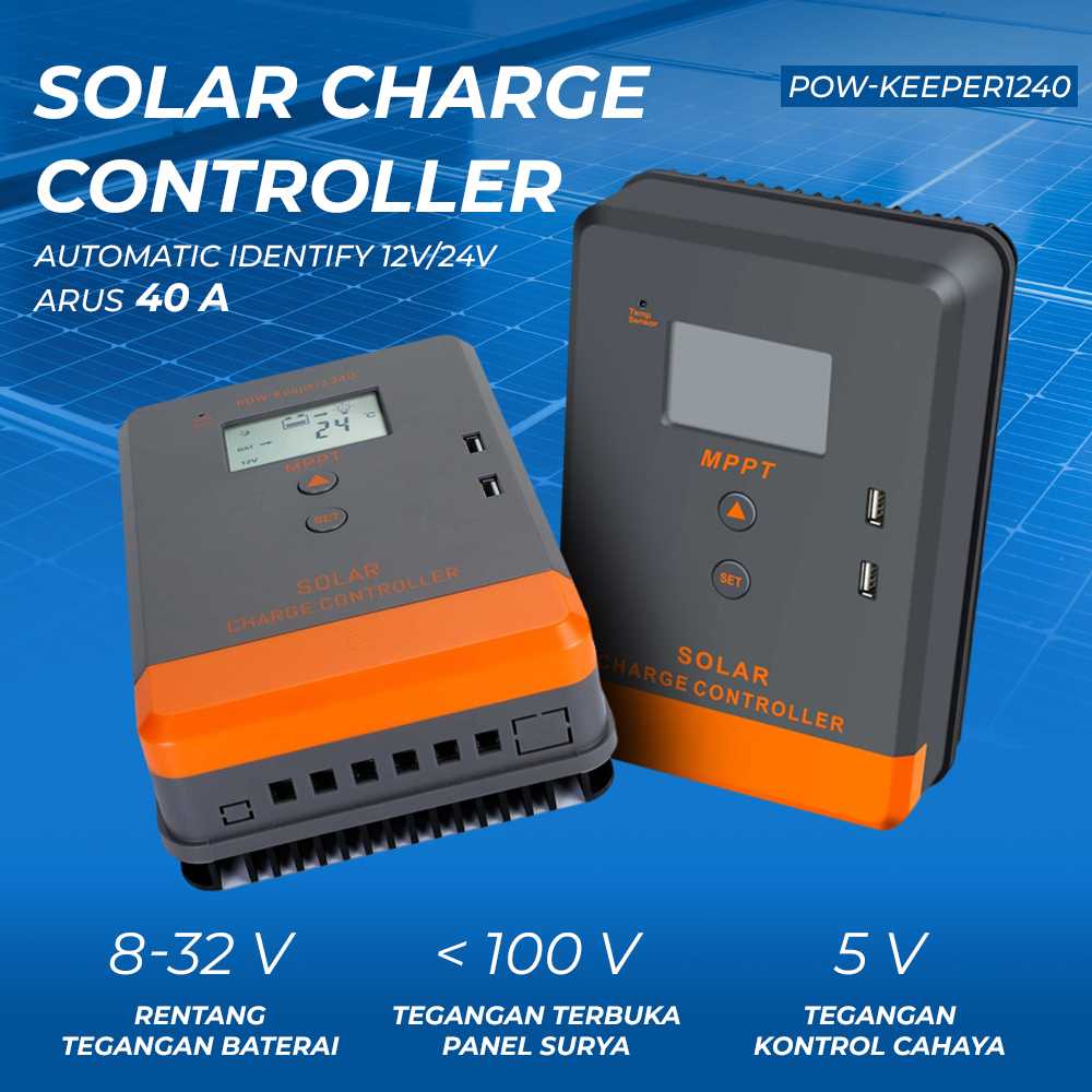 Jual PowMr MPPT Solar Charge Controller Automatic Identify