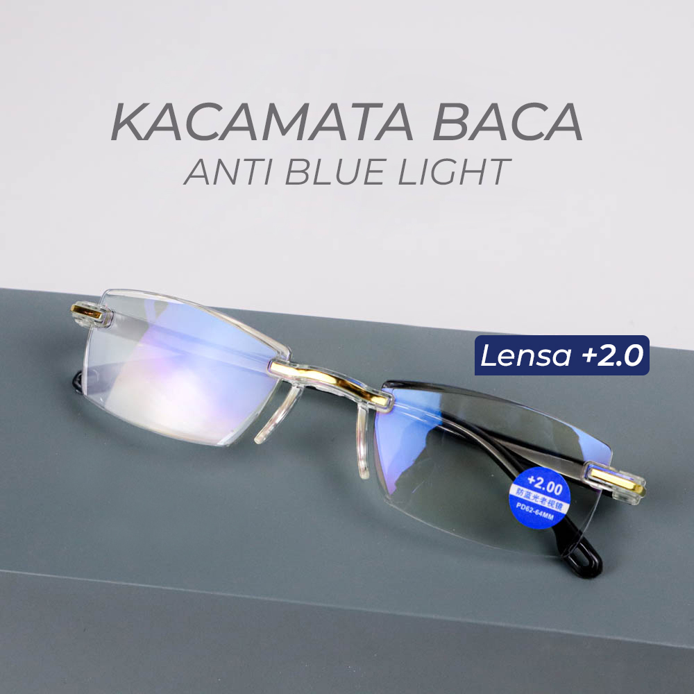 Ahora Kacamata Baca Rabun Dekat Frameless Anti Blue Light Glasses - 641