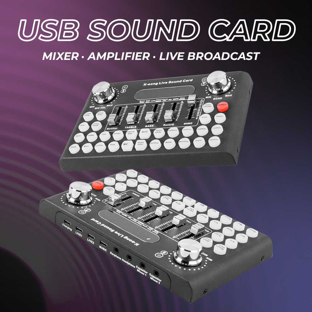 Jual Woopower Mixer USB Sound Card Amplifier Bluetooth Live