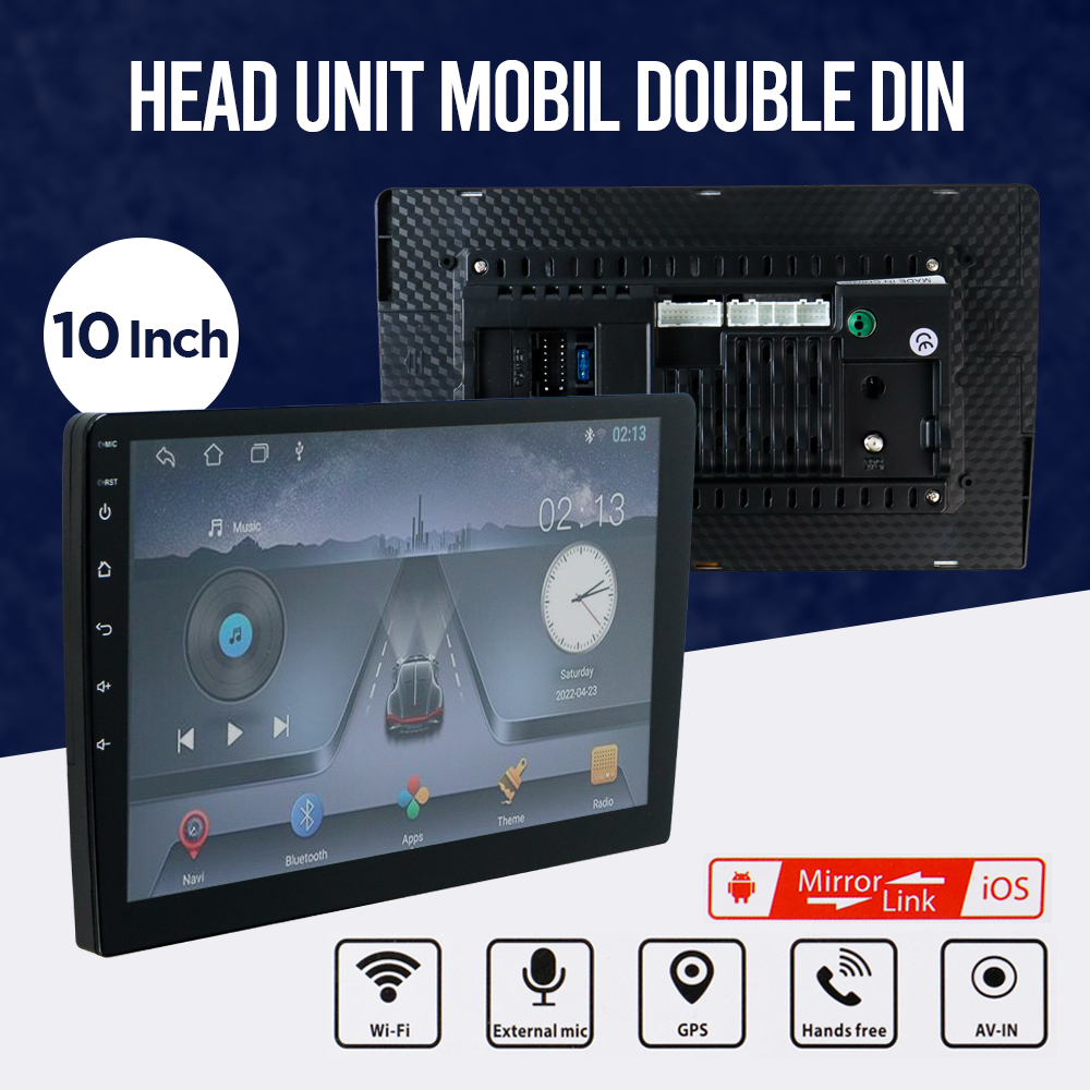 JIEMAO Head Unit Mobil Double Din Media Player HD WIFI GPS Android - 8163