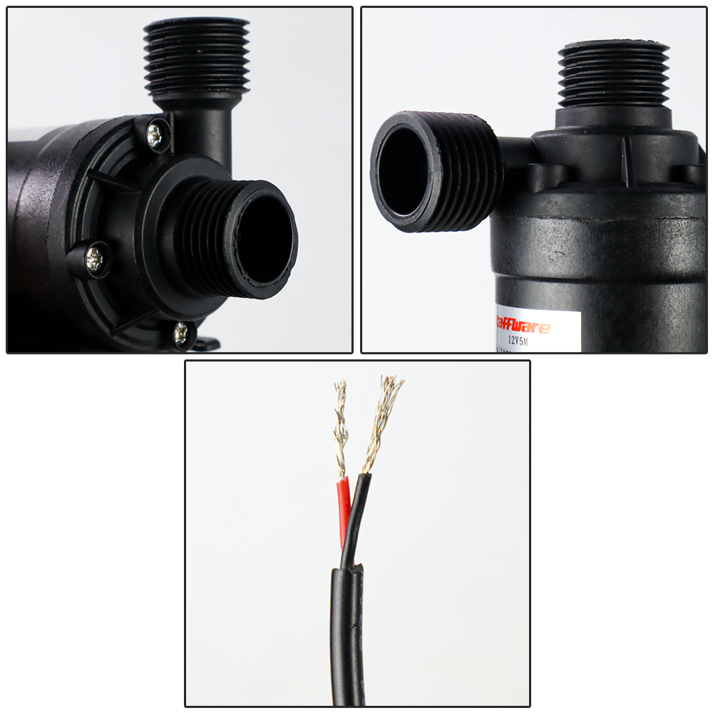 Taffware Pompa Air Aquarium Ikan Submersible Pump 12V 22W - 12V5M