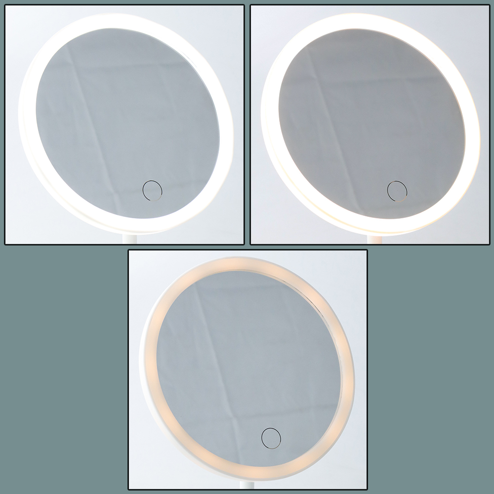 ORZ Cermin Make Up 17cm dengan Lampu LED Ring Light 3 in 1 Color - HZJ-033