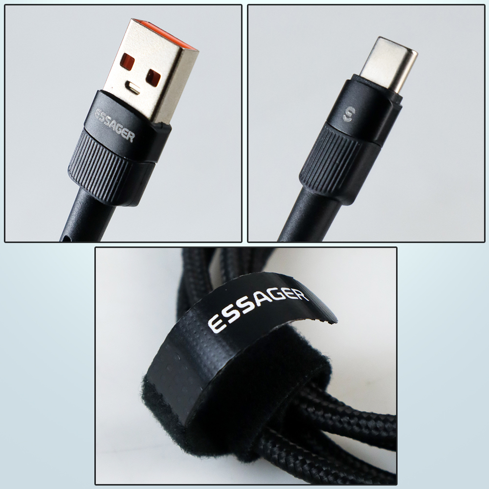 ESSAGER Kabel Data USB Type C Multifungsi Fast Charging 11V 6A 1M - EXCT-XC01