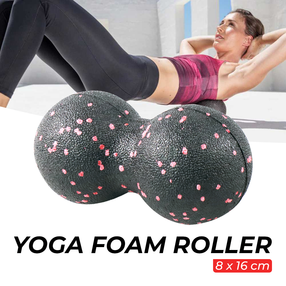 Mertrava Alat Bantu Yoga Peanut Massage Foam Block Roller Ball 8x16cm - D335