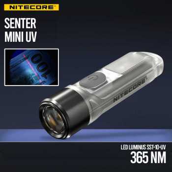 NITECORE Senter UV Mini Rechargeable 365 nm Waterproof IP66 70 Lumens - TIKI UV