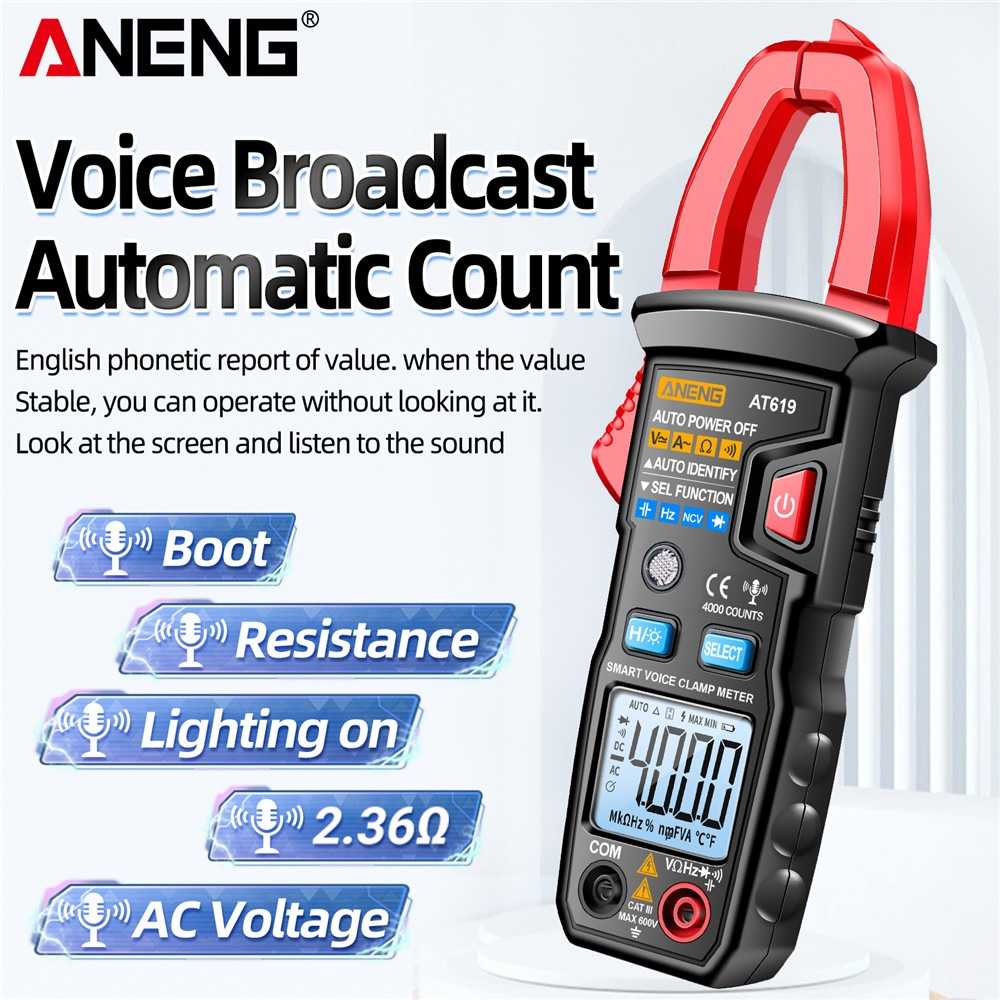 Jual ANENG Digital Clamp Meter Voltage Tester Voice Broadcast