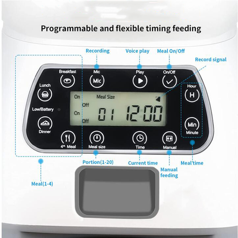 Repetsun Tempat Makan Hewan Peliharaan Otomatis Food Dispenser 3.5L - RPS35