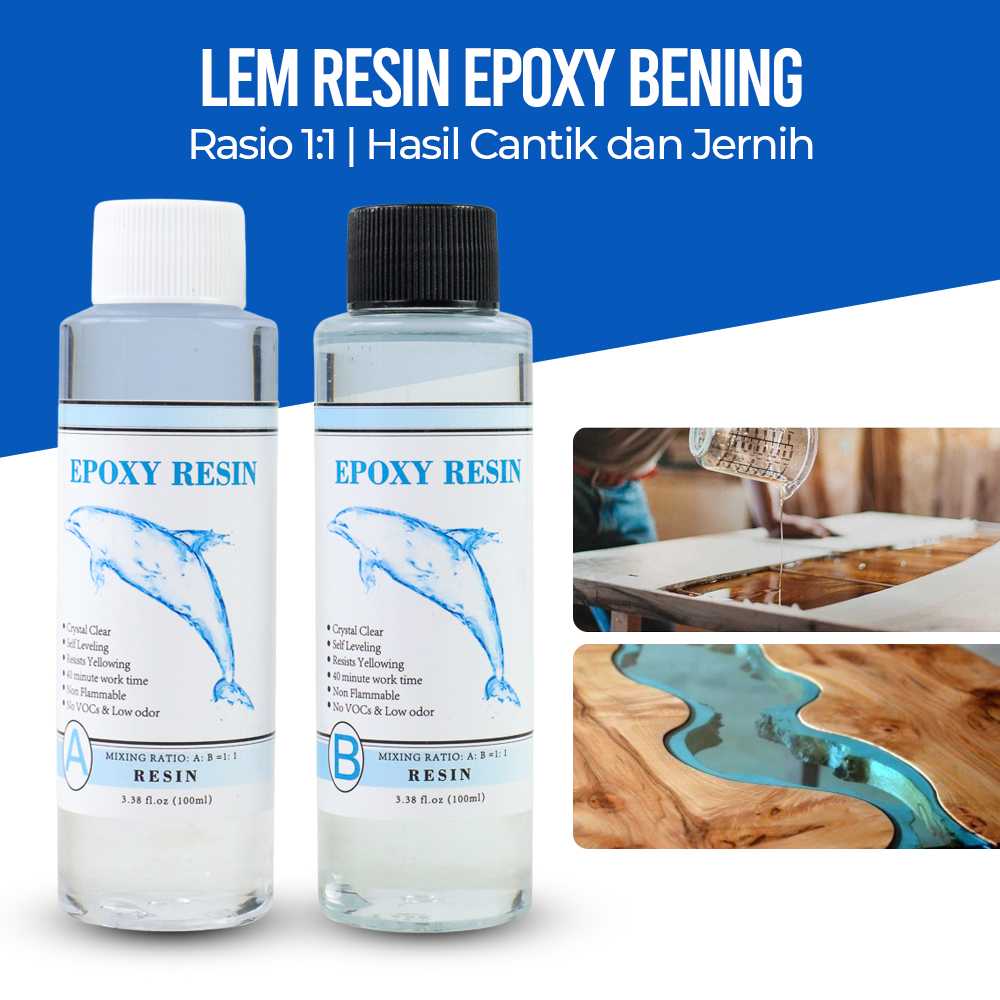 Jual QIAO Lem Resin Epoxy Bening Rasio 11 AB Crystal DIY