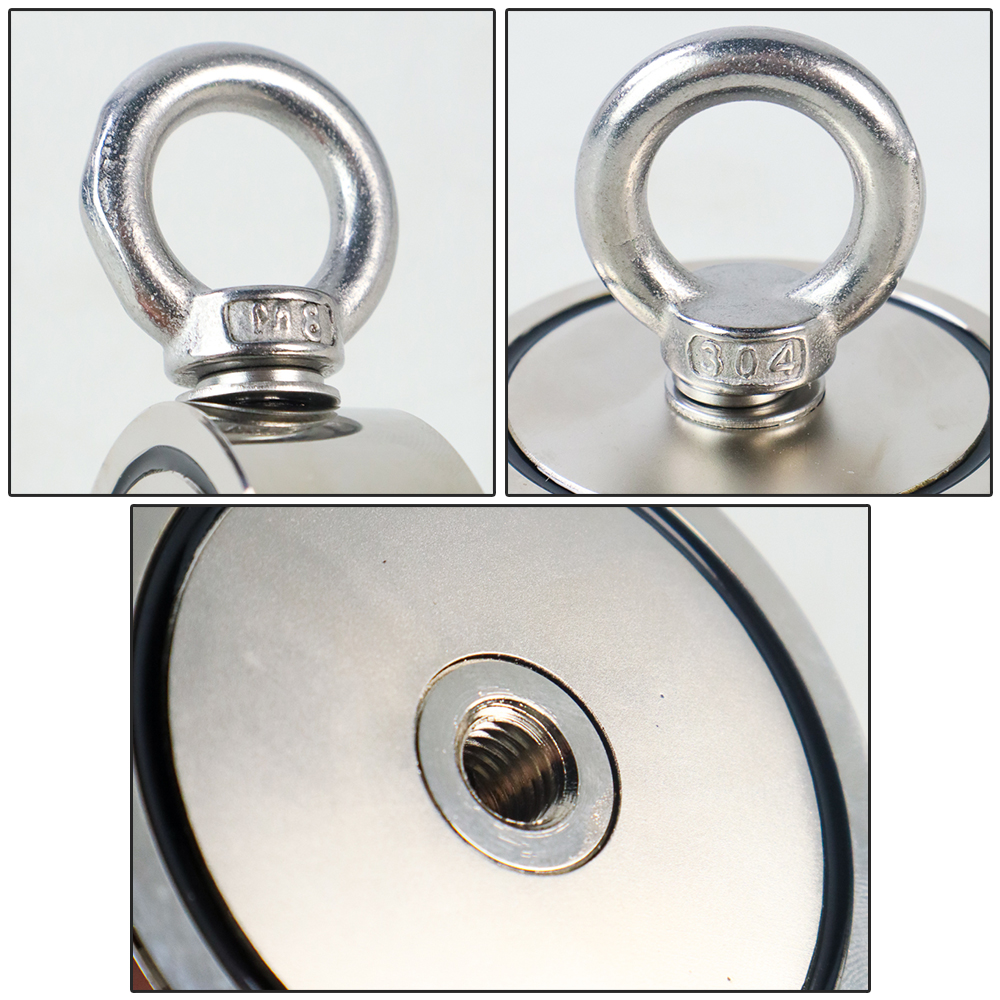HYSAMTA Magnet Gantungan Double Round Hook Strong Neodymium 60mm - D60